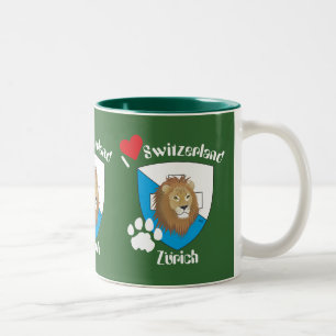 Caneca De Café Em Dois Tons Zürich Schweiz Suisse Svizzera Tasse