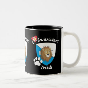 Caneca De Café Em Dois Tons Zurique Suíça Suisse Svizzera taça