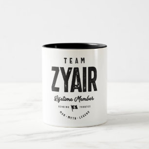 Caneca De Café Em Dois Tons Zyair Lifetime Member Personalization Name Zyair