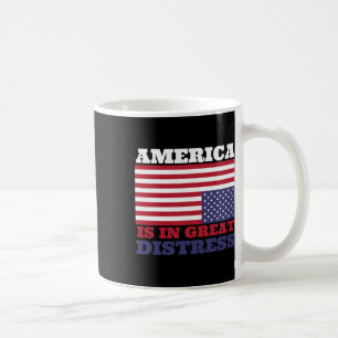 Caneca De Café Em Excelente, Distresse De Volta Para Baixo O Sina