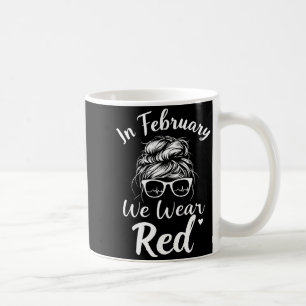 Caneca De Café Em Fevereiro Usamos Vermelho Cardiologia Enfermeir