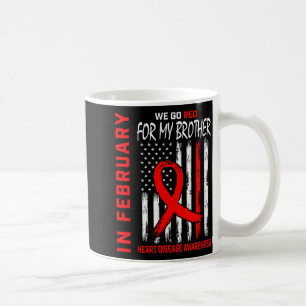 Caneca De Café Em Fevereiro Usamos Vermelho Irmão Bandeira de Con