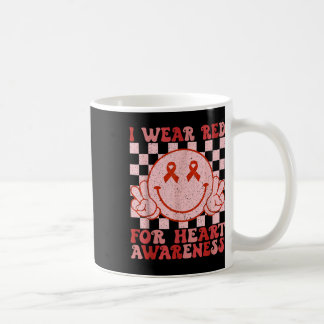 Caneca De Café Em Fevereiro Uso Vermelho Conscientização sobre Do