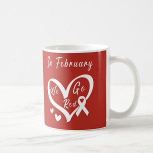 Caneca De Café Em fevereiro, vamos à consciência da doença cardía