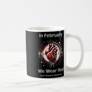 Caneca De Café Em fevereiro, Vestimos a Sensibilização para a Saú