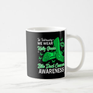 Caneca De Café Em fevereiro Vestimos Kelly Green Bile Duct Cancer