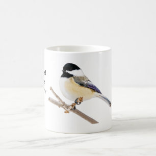 Caneca de café em forma de chickadee, de pele pre