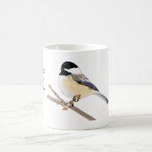 Caneca de café em forma de chickadee, de pele pret