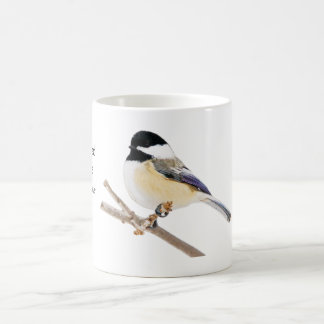 Caneca de café em forma de chickadee, de pele pret