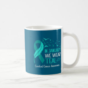 Caneca De Café Em janeiro use o chá de conscientização sobre o câ