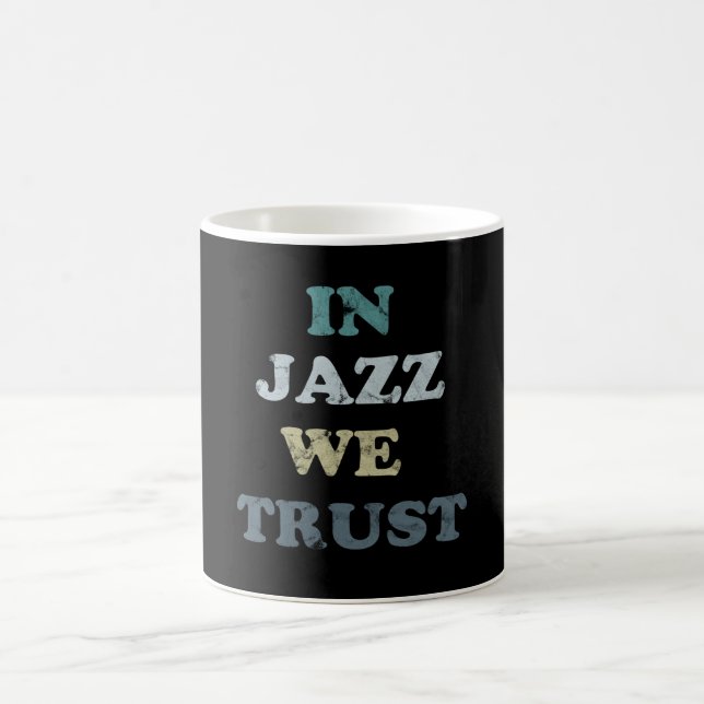 Caneca De Café Em Jazz, confiamos em Jazz Day Mug (Centro)