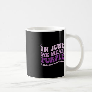 Caneca De Café Em junho Vestimos a Consciência do Alzheimer Roxo 