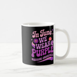 Caneca De Café Em junho Vestimos Púrpura e Orgulhosa Enxaqueca Ce