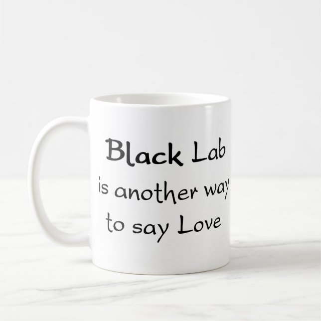 caneca de café em laboratório preto (Esquerda)
