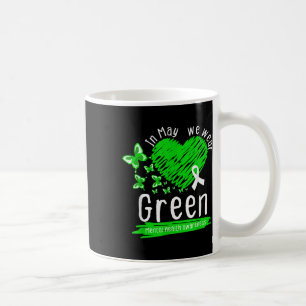 Caneca De Café Em Maio, Vestimos Verde Para Sensibilização Para A