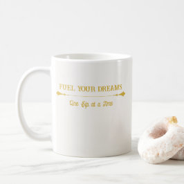 Caneca de Café em Marfim Luxuoso Dourado