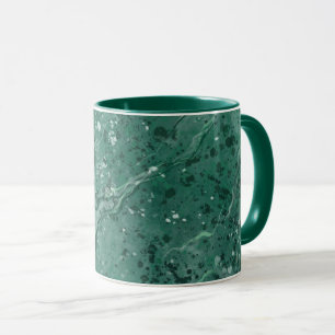 Caneca de Café em Mármore Verde Clássico