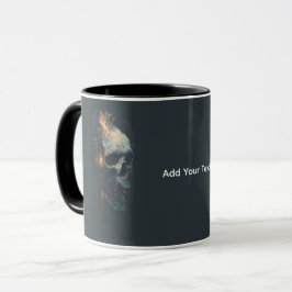 Caneca de Café em Mídia Mista Cyberpunk Abstrata