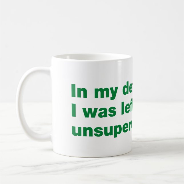 Caneca De Café Em minha defesa, eu fui deixado sem supervisão (Esquerda)