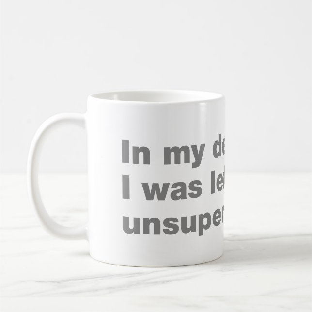 Caneca De Café Em minha defesa, fui deixado sem supervisão (Esquerda)
