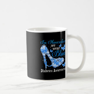 Caneca De Café Em novembro Vestimos Borboletas Azuis Diabetes Awa