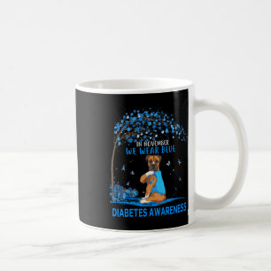 Caneca De Café Em novembro, Vestimos Diabetes De Cão De Tatuagem 
