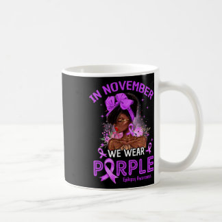 Caneca De Café Em novembro Vestimos Mulheres Negras Roxas Epileps