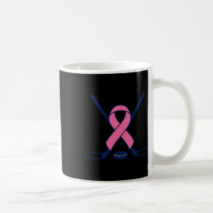 Caneca De Café Em Outubro Nós Usamos Rosa Hockey no Gelo do Cancr