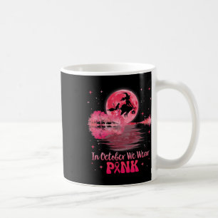 Caneca De Café Em outubro, Vestimos a bruxa rosa do Halloween Bre