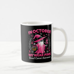 Caneca De Café Em outubro, Vestimos A Sensibilização Do Cancer De