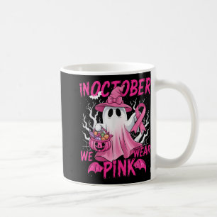 Caneca De Café Em outubro, Vestimos Camisas Rosa Cancer de Mama A