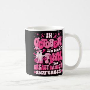 Caneca De Café Em outubro, Vestimos Cancer A de Mama Fantasma Ros