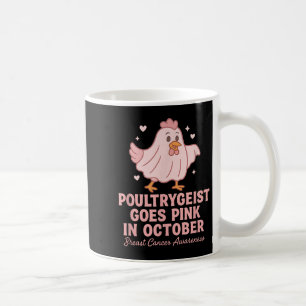 Caneca De Café Em outubro, Vestimos Cancer de Mama de Poultrygeis