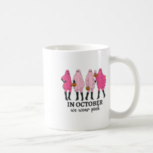 Caneca De Café Em outubro, Vestimos Fantasma Frio-Cancer Engraçad