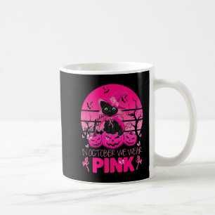 Caneca De Café Em outubro, Vestimos Gato Rosa Rosa, Gato-De-Manhã