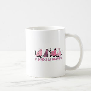 Caneca De Café Em outubro Vestimos Ghost Cats Cancer Awa