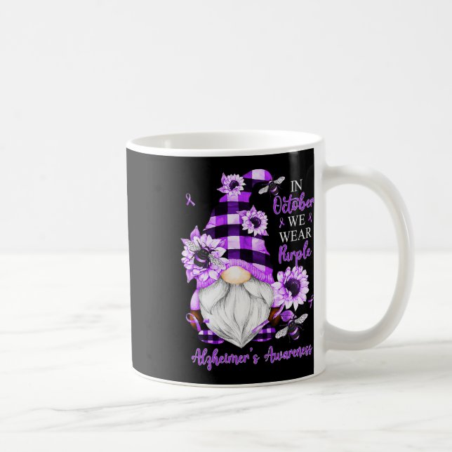 Caneca De Café Em outubro Vestimos Gnomos Roxos Heimerheimer (Direita)