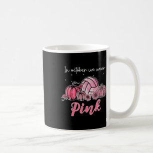 Caneca De Café Em outubro Vestimos o Cancer A do Volleybyll cor-d