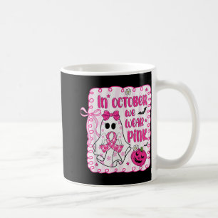 Caneca De Café Em outubro, Vestimos o Cancer rosa coqueteiro Awa