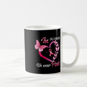 Caneca De Café Em outubro, Vestimos Pi De Borboleta De Cancer Ros