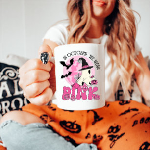 Caneca De Café Em outubro, Vestimos uma Mug Fantasma Rosa