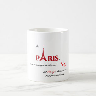 Caneca De Café Em Paris, o amor está sempre no ar