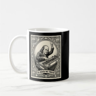 Caneca De Café Em Rocha Confiamos 100 Rochas Tecladista Franklin 