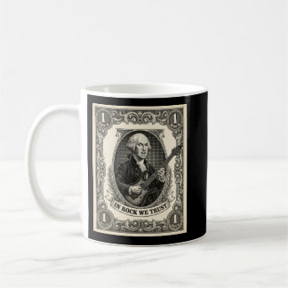 Caneca De Café Em Rock Confiamos 1 Rock Washington Guitarra Vinta