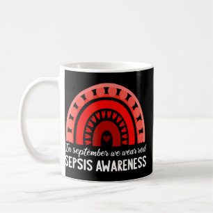 Caneca De Café Em setembro, vestimos a consciência da sépsia verm