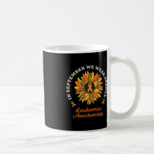 Caneca De Café Em setembro Vestimos Leucemia Laranja De Girassol