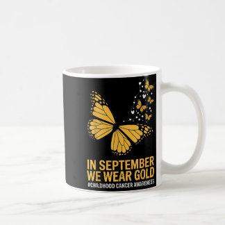 Caneca De Café Em setembro Vestimos o Cancer de infância Dourada 