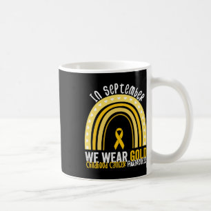 Caneca De Café Em setembro Vestimos o Cancer Dourado da Infância
