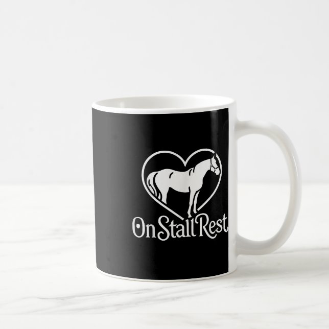 Caneca De Café Em Stall Rest , Coração Equestre Estável, (Direita)