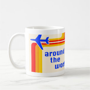 Caneca De Café em todo o mundo: faixas retrô